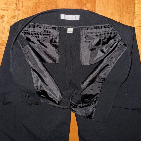 Caslon Nordstrom Straight Leg Work Pants Professional Trousers in Black - Picture 6 of 9